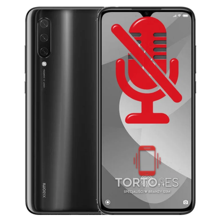 Xiaomi Mi 9 Lite z symbolem mikrofonu - naprawa mikrofonu