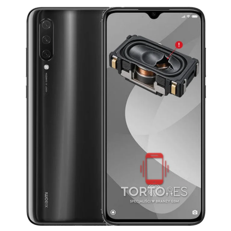 Xiaomi Mi 9 Lite z symbolem głośnika multimedialnego - wymiana głośnika multimedialnego