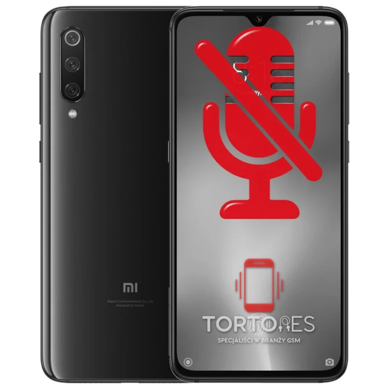 Xiaomi Mi 9 z symbolem mikrofonu - naprawa mikrofonu