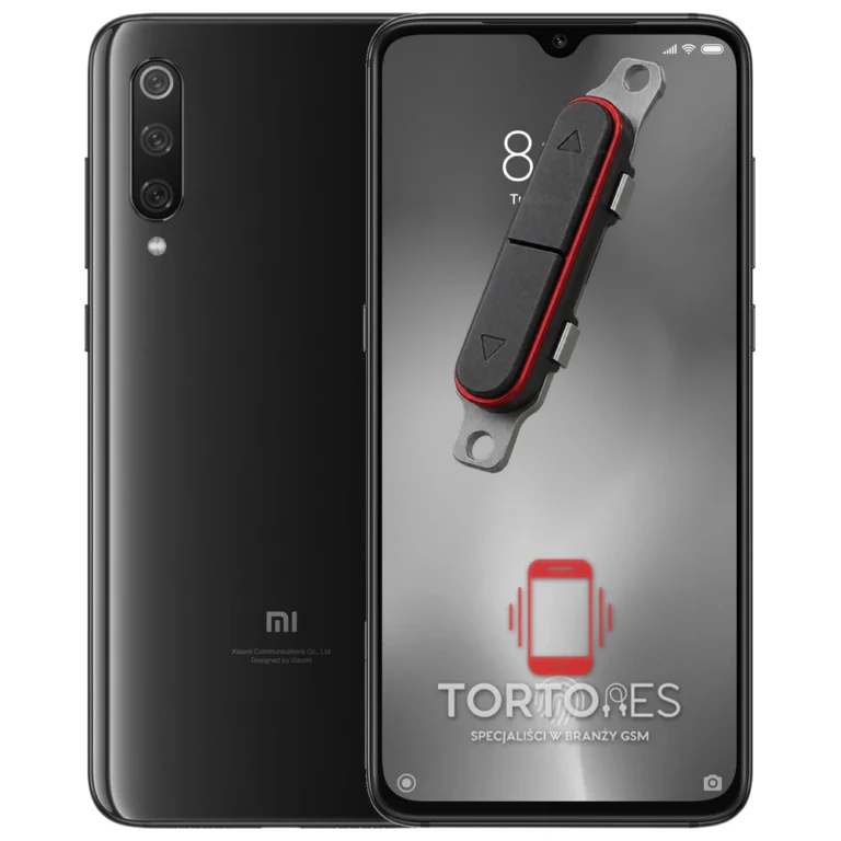 Xiaomi Mi 9 z symbolem przycisków - naprawa przycisków włączania i głośności