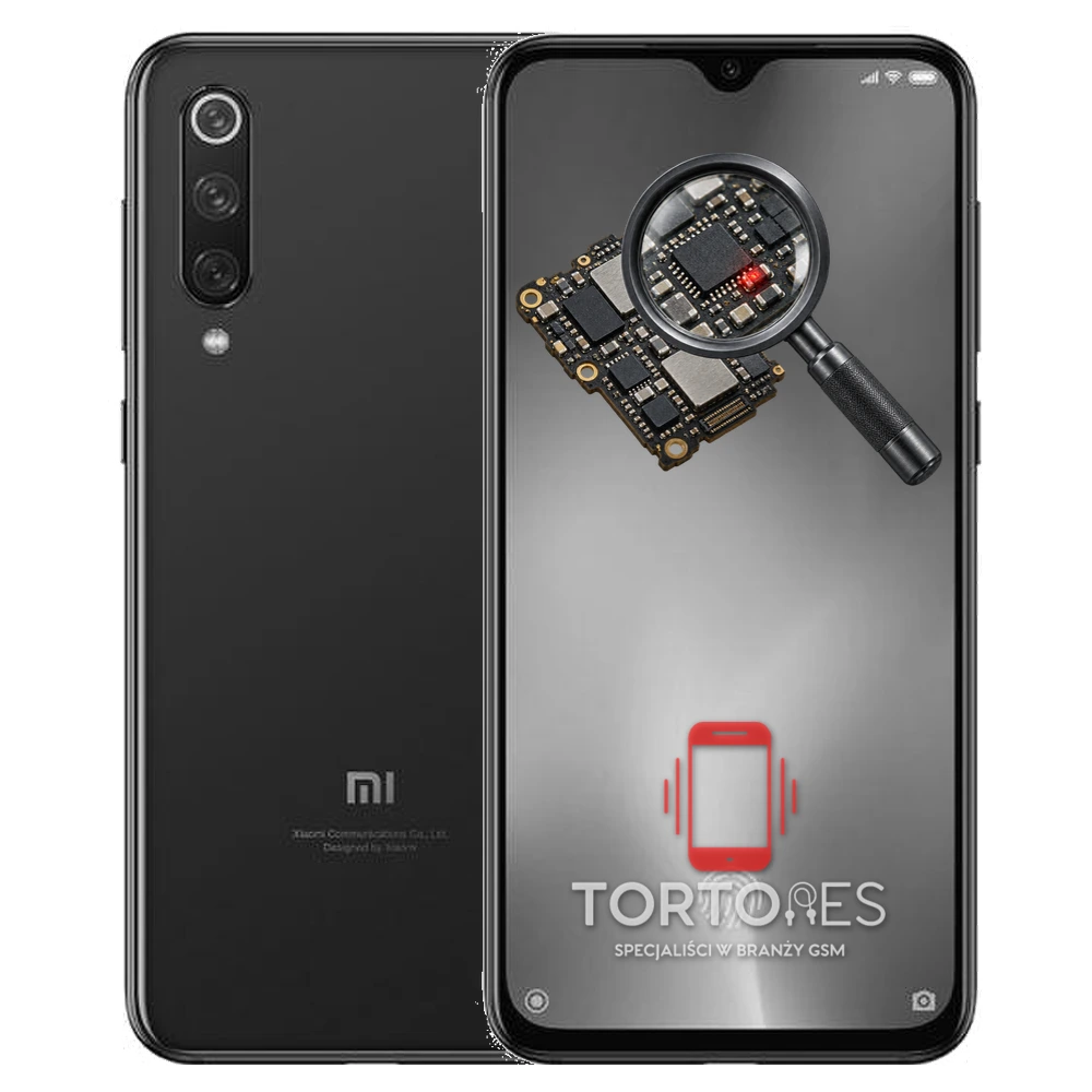 Xiaomi Mi 9 SE z symbolem diagnostyki - diagnoza telefonu
