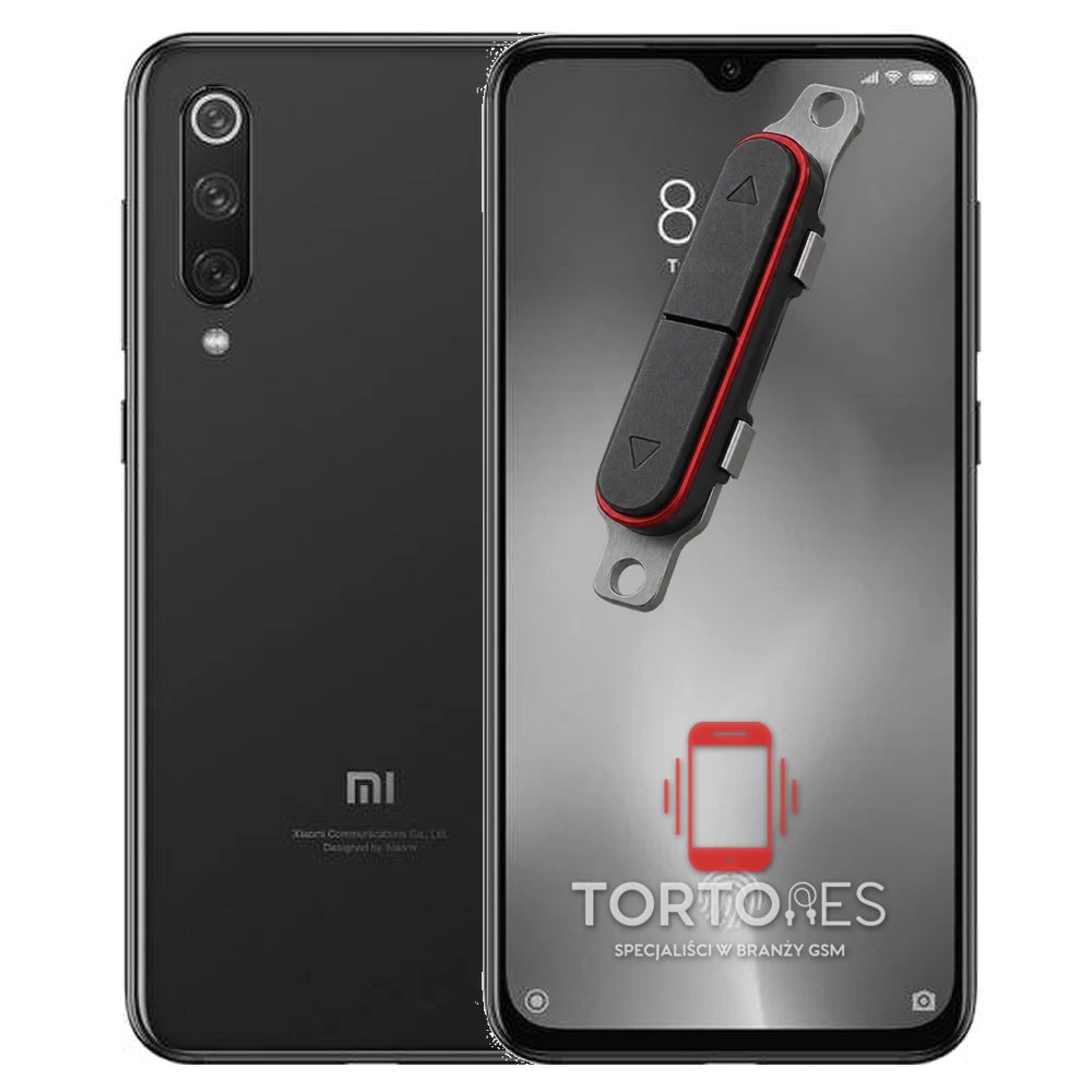 Xiaomi Mi 9 SE z symbolem przycisków - naprawa przycisków włączania i głośności
