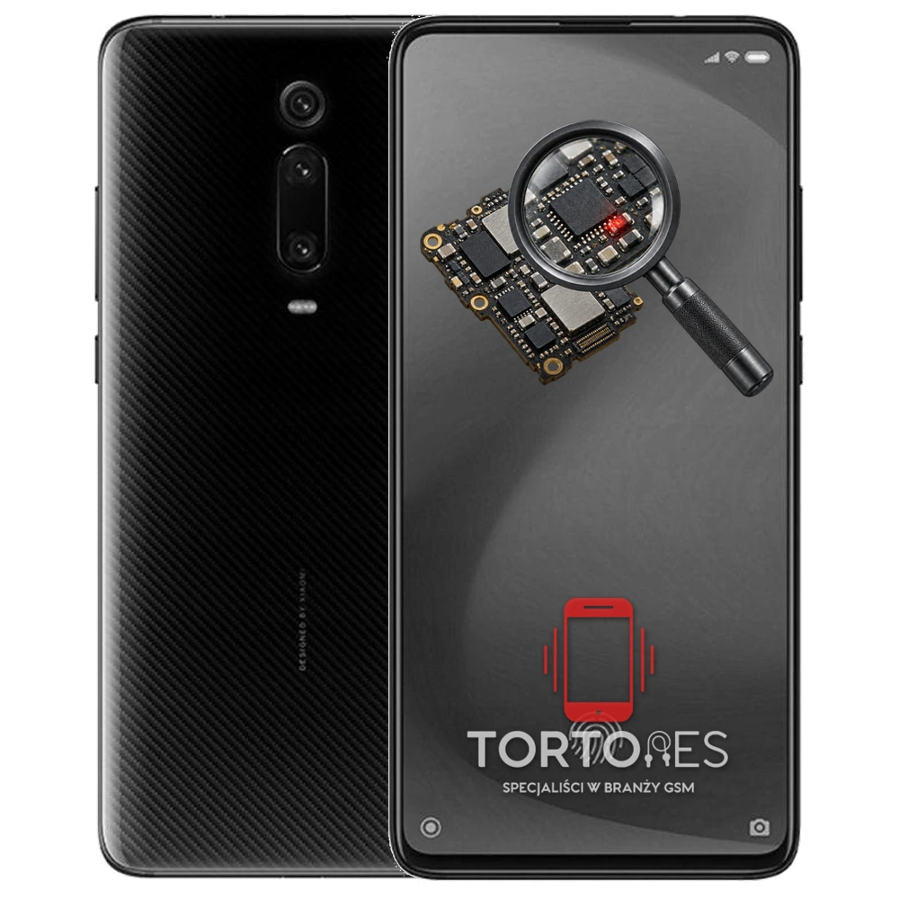 Xiaomi Mi 9T Pro z symbolem diagnostyki - diagnoza telefonu