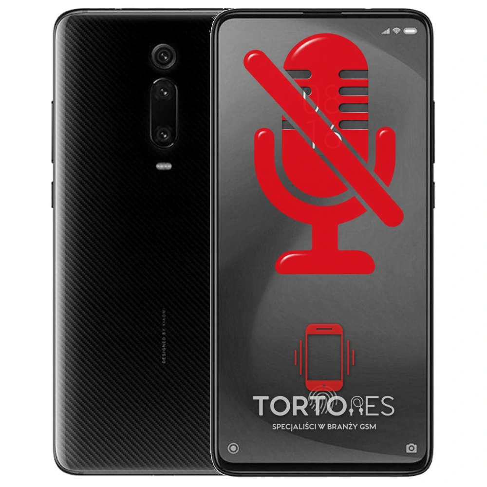 Xiaomi Mi 9T Pro z symbolem mikrofonu - naprawa mikrofonu