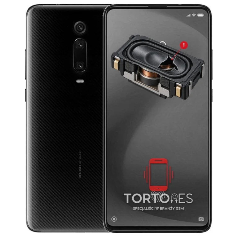 Xiaomi Mi 9T Pro z symbolem głośnika multimedialnego - wymiana głośnika multimedialnego