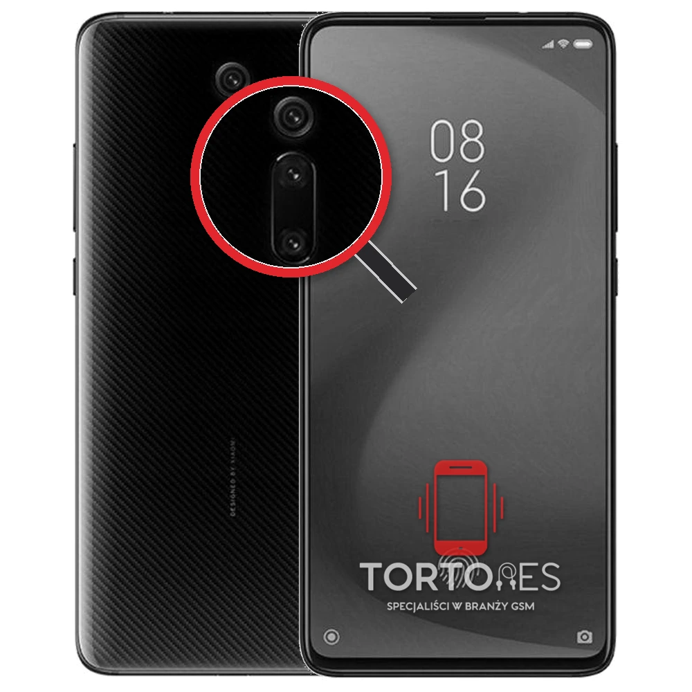 Xiaomi Mi 9T Pro z lupą na tylnych aparatach - wymiana tylnej kamery