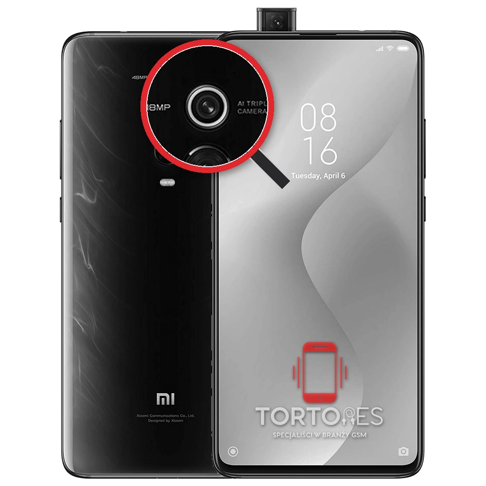Xiaomi Mi 9T z lupą na tylnych aparatach - wymiana tylnej kamery