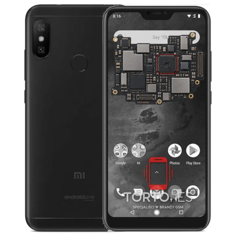 Xiaomi Mi A2 Lite z ilustracją płyty głównej - naprawa płyty głównej