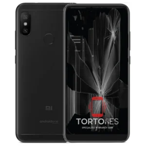 Xiaomi Mi A2 Lite z ilustracją pękniętego wyświetlacza - wymiana zbitego wyświetlacza