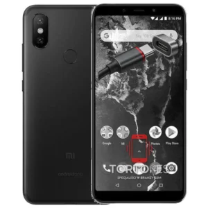 Xiaomi Mi A2 z ilustracją złącza ładowania - naprawa złącza ładowania