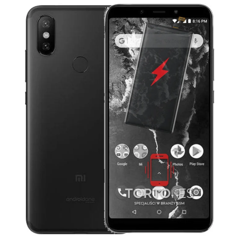 Xiaomi Mi A2 z ilustracją baterii - wymiana baterii