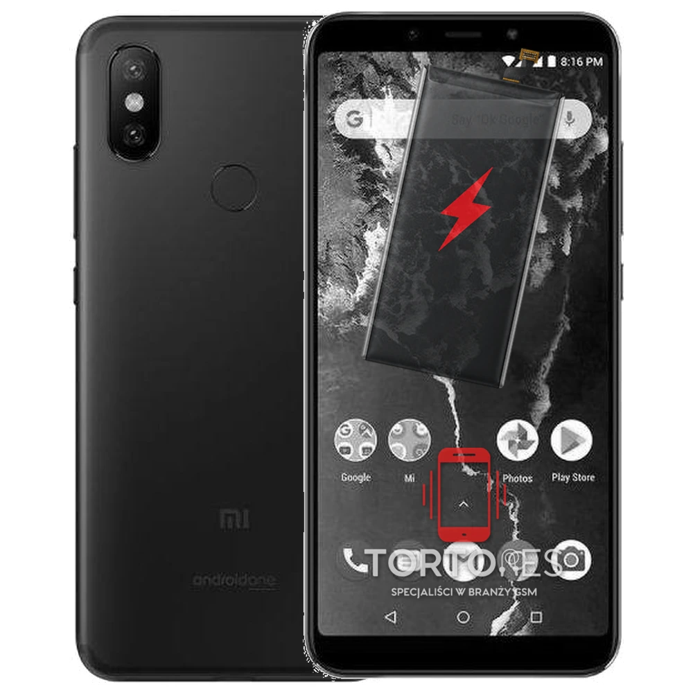 Xiaomi Mi A2 z ilustracją baterii - wymiana baterii