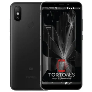 Xiaomi Mi A2 z ilustracją pękniętego wyświetlacza - wymiana zbitego wyświetlacza
