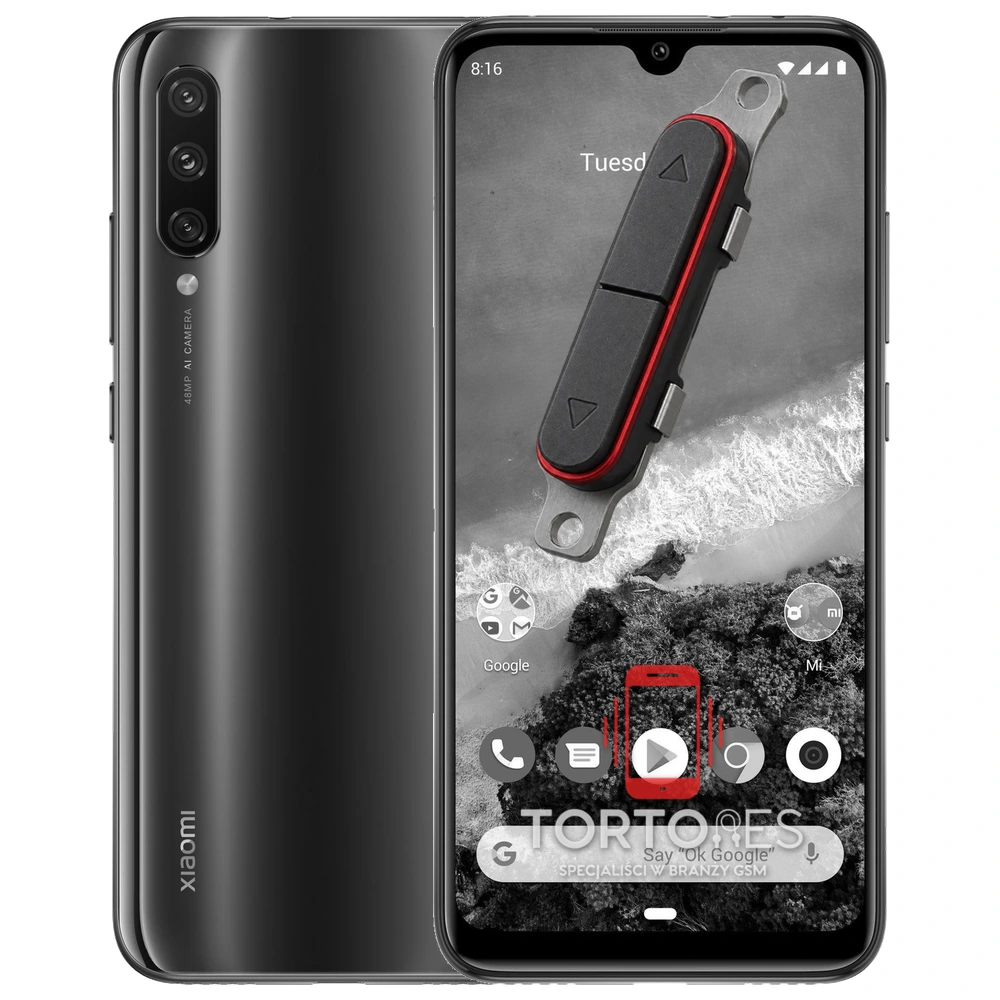 Xiaomi Mi A3 z symbolem przycisków - naprawa przycisków włączania i głośności