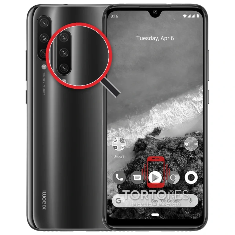 Xiaomi Mi A3 z lupą na tylnych aparatach - wymiana tylnej kamery