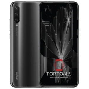 Xiaomi Mi A3 z ilustracją pękniętego wyświetlacza - wymiana zbitego wyświetlacza