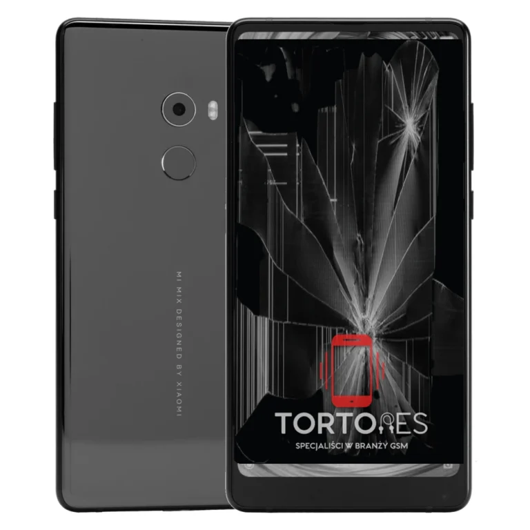 Xiaomi Mi MIX 2 z ilustracją pękniętego wyświetlacza - wymiana zbitego wyświetlacza
