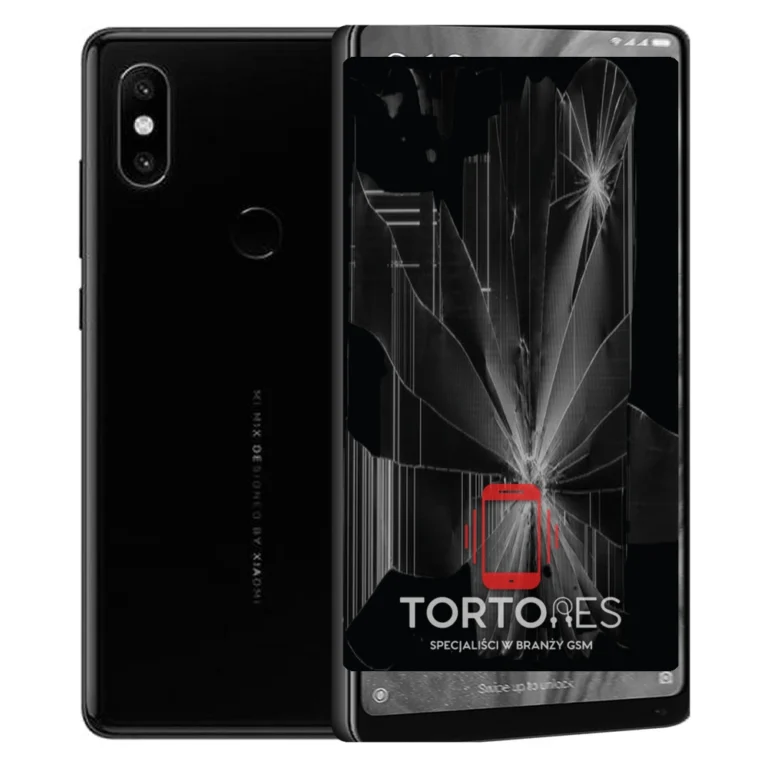 Xiaomi Mi MIX 2S z ilustracją pękniętego wyświetlacza - wymiana zbitego wyświetlacza