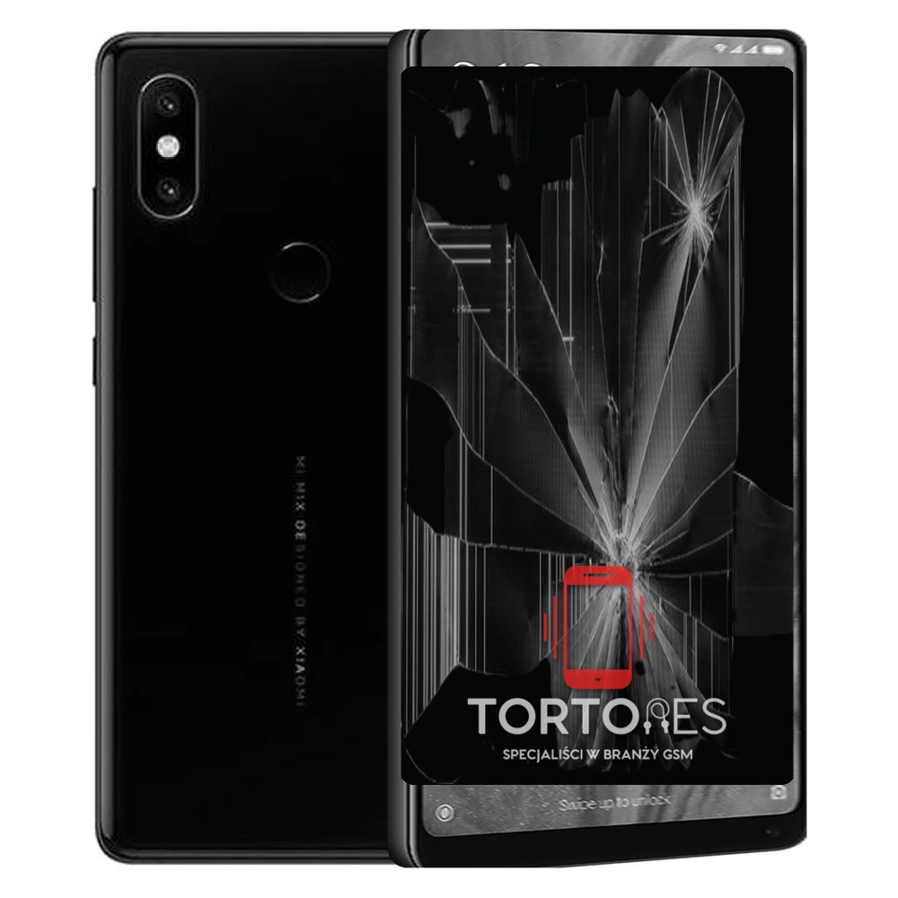 Xiaomi Mi MIX 2S z ilustracją pękniętego wyświetlacza - wymiana zbitego wyświetlacza