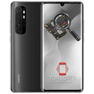 Xiaomi Mi Note 10 Lite z symbolem diagnostyki - diagnoza telefonu