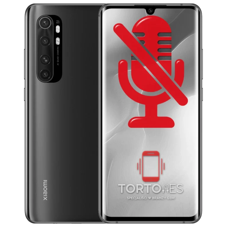 Xiaomi Mi Note 10 Lite z symbolem mikrofonu - naprawa mikrofonu