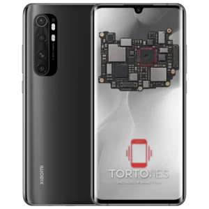 Xiaomi Mi Note 10 Lite z ilustracją płyty głównej - naprawa płyty głównej