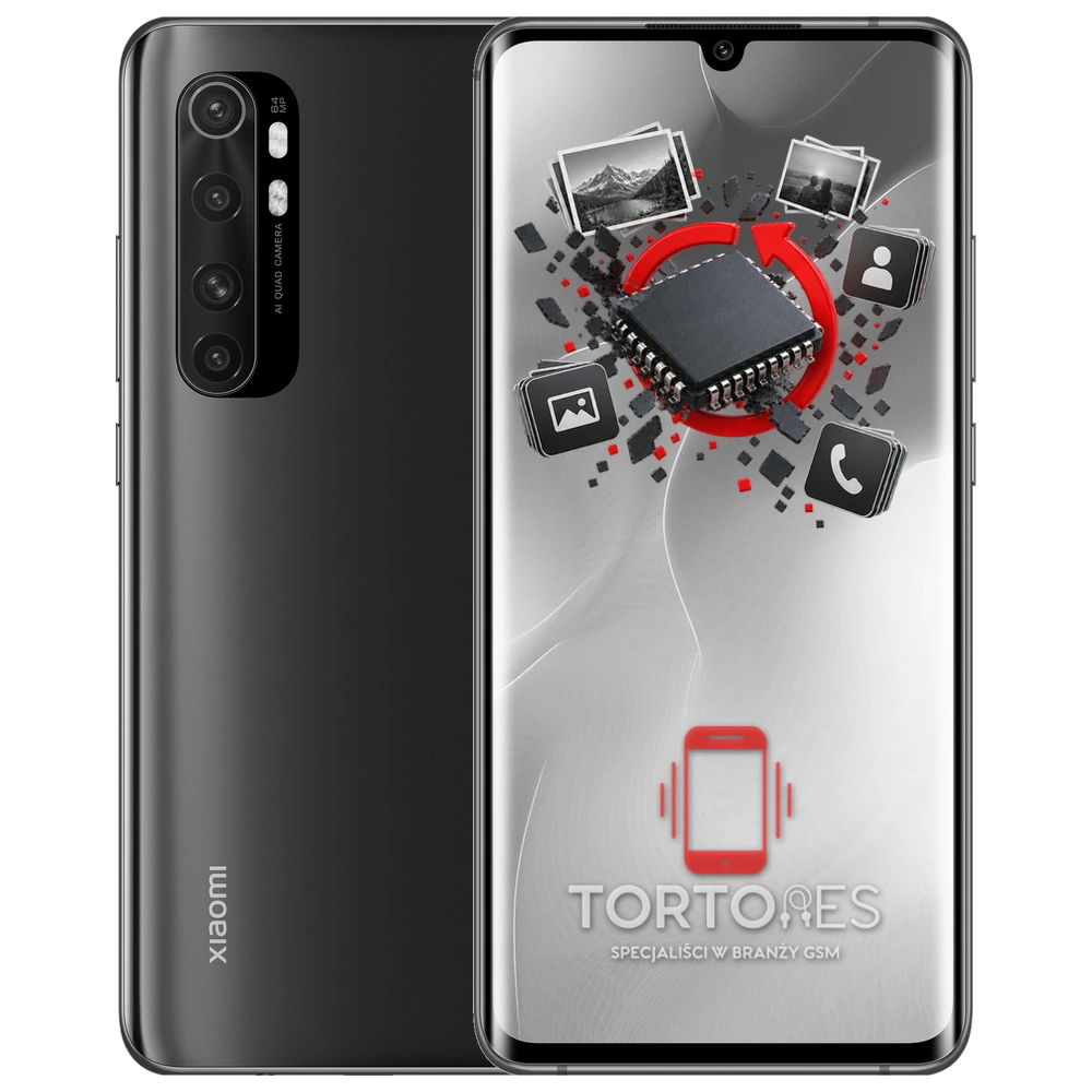 Xiaomi Mi Note 10 Lite z ilustracją odzyskiwania danych - odzyskiwanie danych