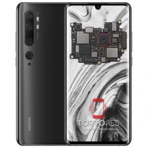 Xiaomi Mi Note 10 z ilustracją płyty głównej - naprawa płyty głównej