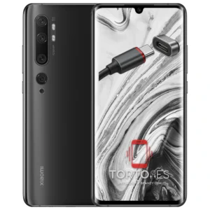 Xiaomi Mi Note 10 z ilustracją złącza ładowania - naprawa złącza ładowania