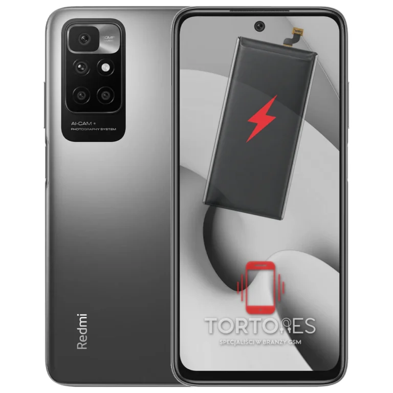 Redmi 10 2022 z ilustracją baterii - wymiana baterii