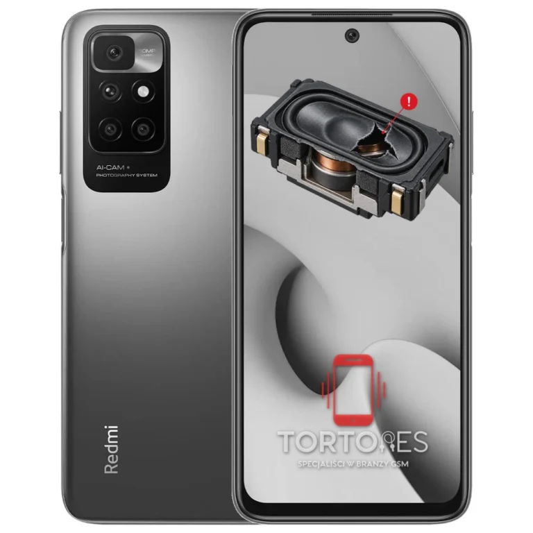 Redmi 10 2022 z symbolem głośnika multimedialnego - wymiana głośnika multimedialnego