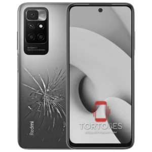 Redmi 10 2022 z ilustracją pękniętej tylnej klapki - wymiana zbitej klapki