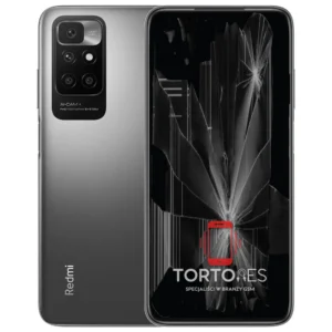 Redmi 10 2022 z ilustracją pękniętego wyświetlacza - wymiana zbitego wyświetlacza