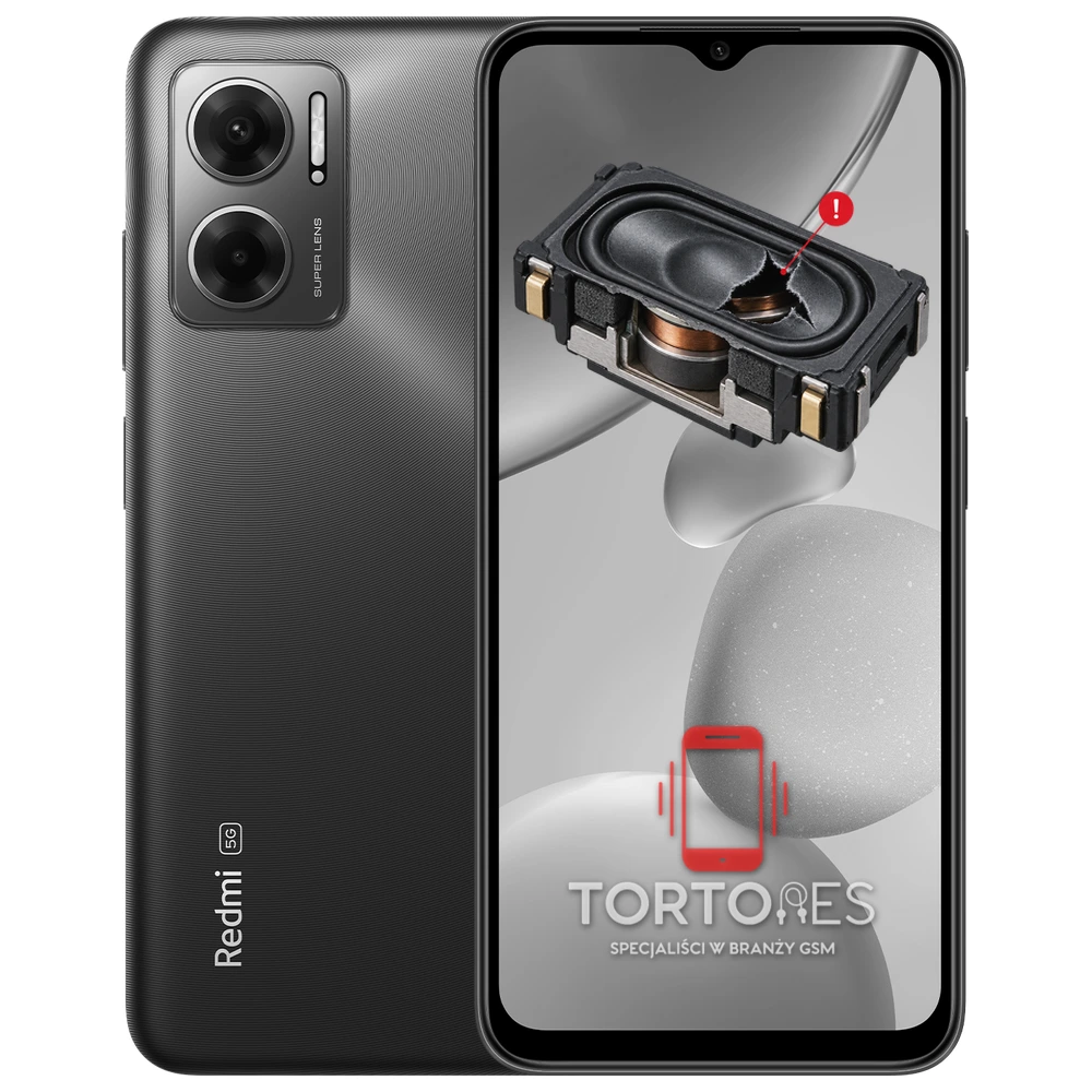 Redmi 10 5G z symbolem głośnika multimedialnego - wymiana głośnika multimedialnego
