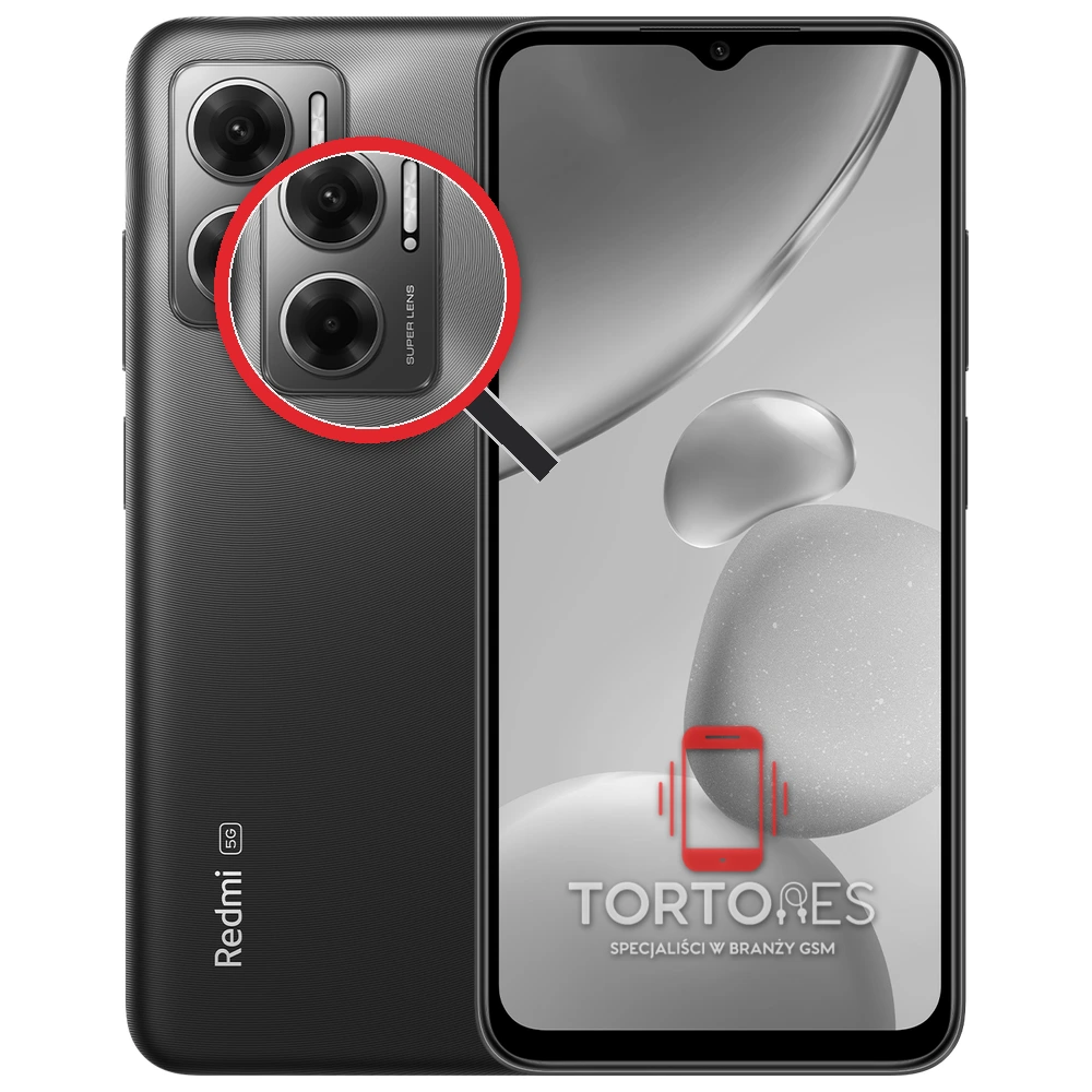 Redmi 10 5G z lupą na tylnych aparatach - wymiana tylnej kamery