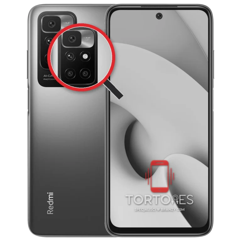 Redmi 10 z lupą na tylnych aparatach - wymiana tylnej kamery