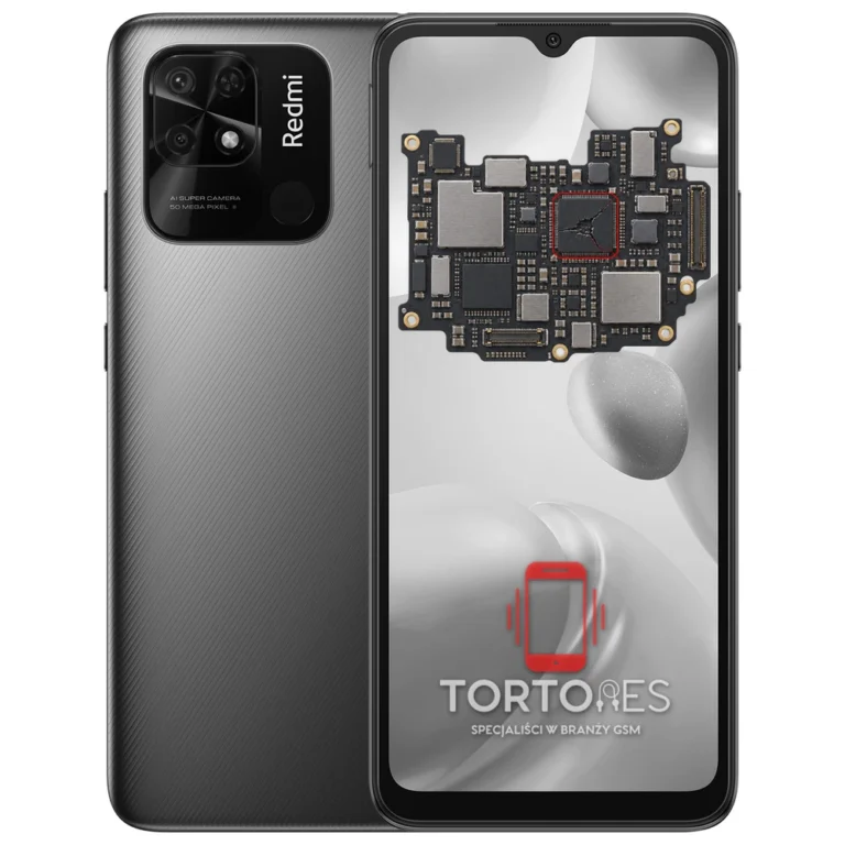Redmi 10C z ilustracją płyty głównej - naprawa płyty głównej