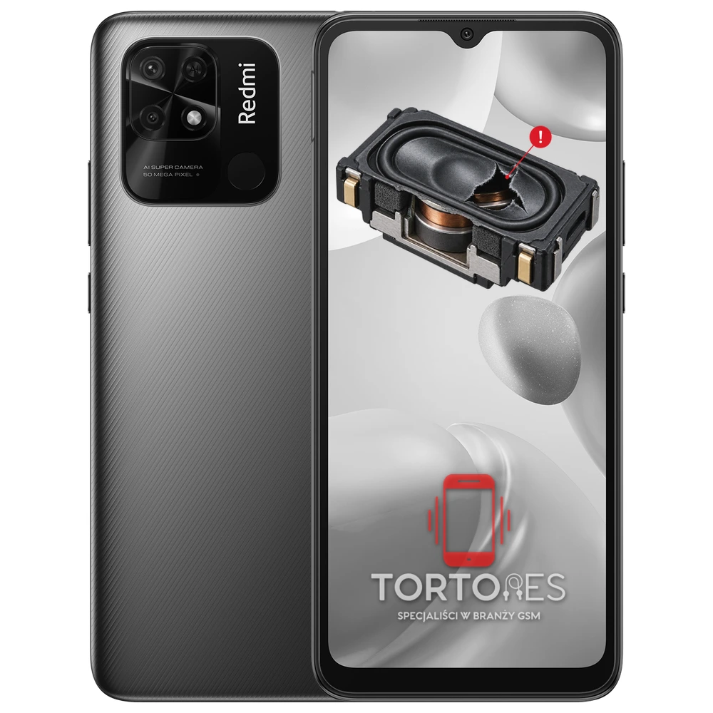 Redmi 10C z symbolem głośnika multimedialnego - wymiana głośnika multimedialnego
