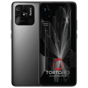 Redmi 10C z ilustracją pękniętego wyświetlacza - wymiana zbitego wyświetlacza