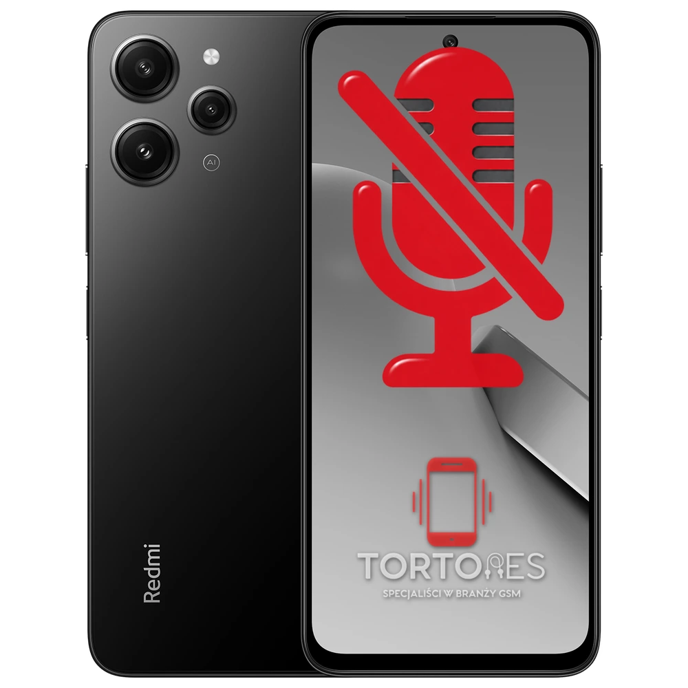 Redmi 12 z symbolem mikrofonu - naprawa mikrofonu