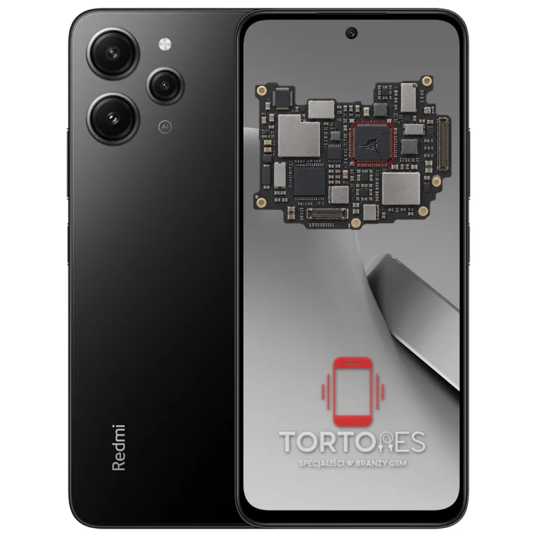 Redmi 12 z ilustracją płyty głównej - naprawa płyty głównej