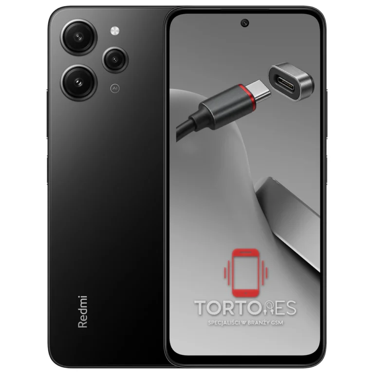 Redmi 12 z ilustracją złącza ładowania - naprawa złącza ładowania