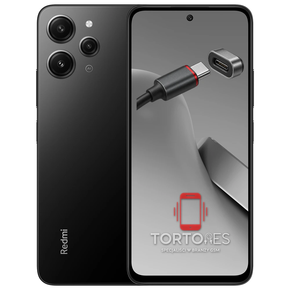 Redmi 12 z ilustracją złącza ładowania - naprawa złącza ładowania