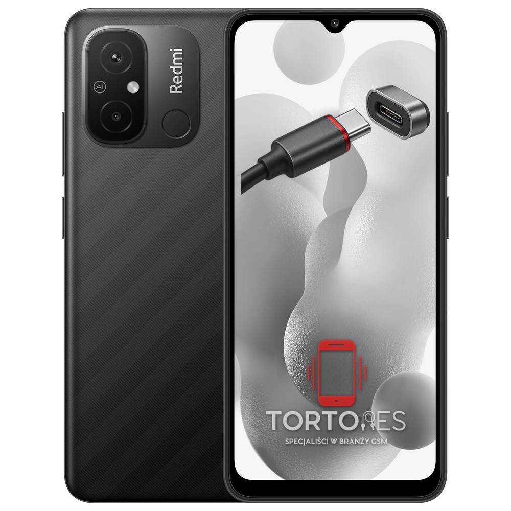 Redmi 12C z ilustracją złącza ładowania - naprawa złącza ładowania