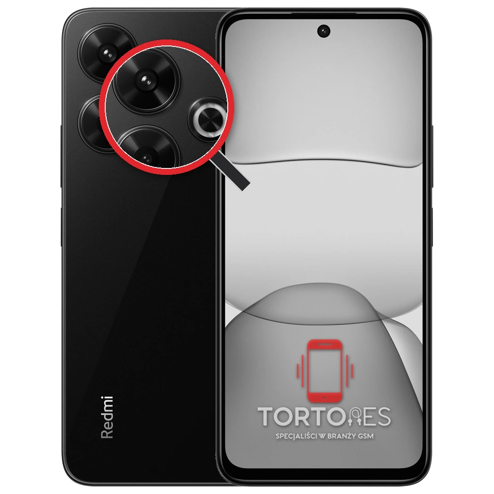 Redmi 13 z lupą na tylnych aparatach - wymiana tylnej kamery