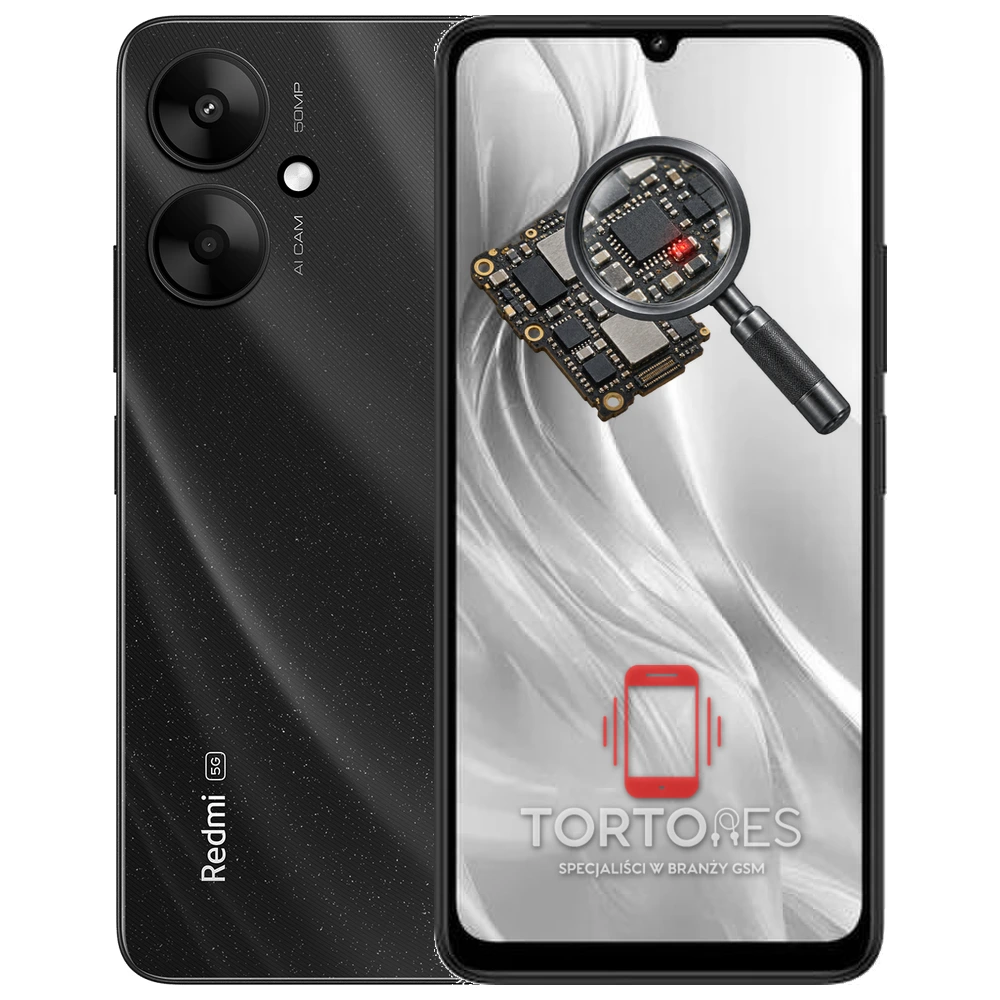 Redmi 13C 5G z symbolem diagnostyki - diagnoza telefonu