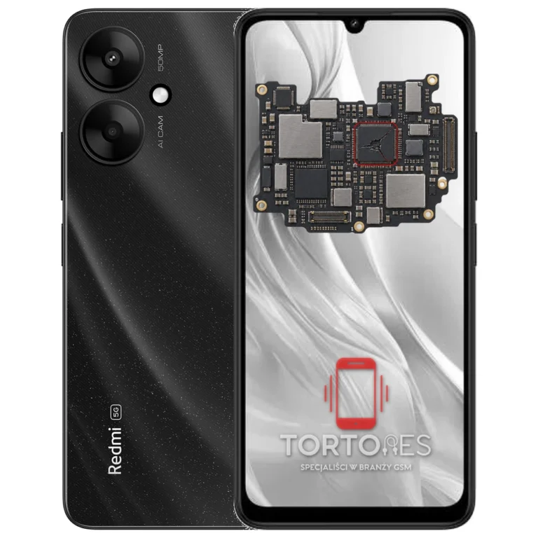 Redmi 13C 5G z ilustracją płyty głównej - naprawa płyty głównej