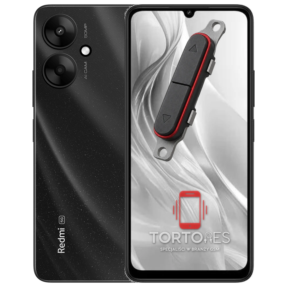 Redmi 13C 5G z symbolem przycisków - naprawa przycisków włączania i głośności
