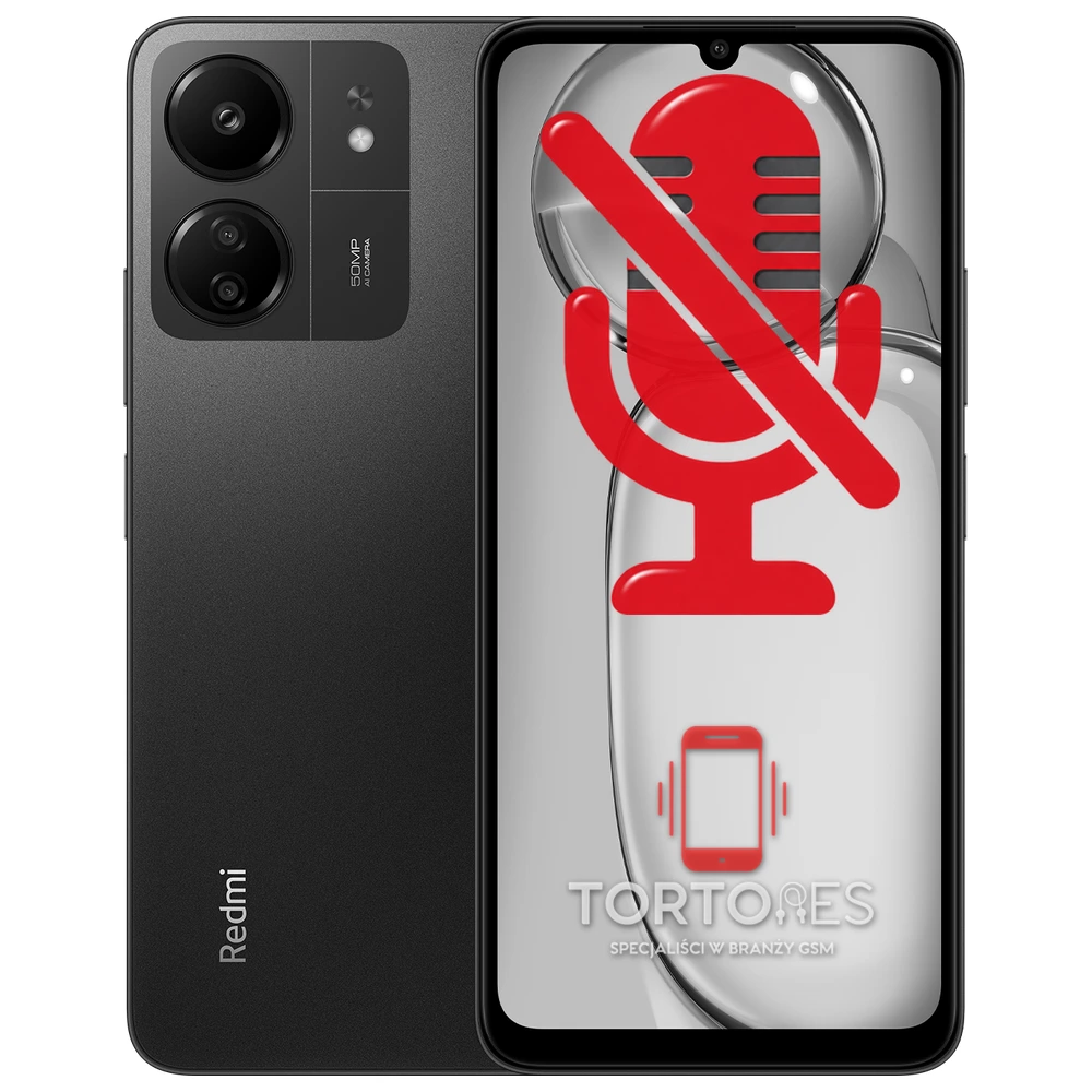 Redmi 13C z symbolem mikrofonu - naprawa mikrofonu