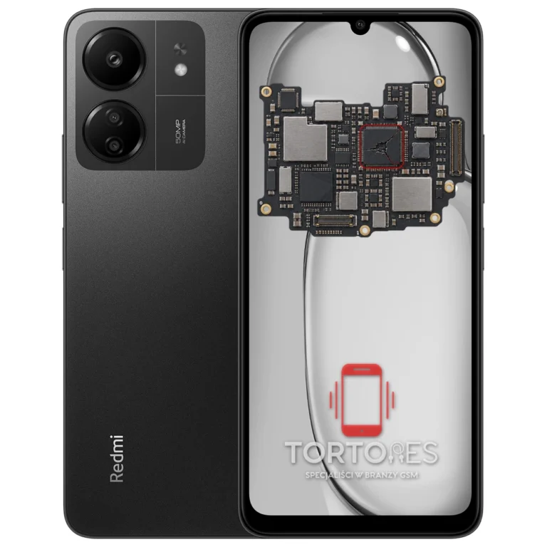Redmi 13C z ilustracją płyty głównej - naprawa płyty głównej